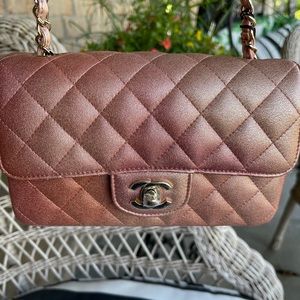 Chanel Mini Flap-Metallic Pink